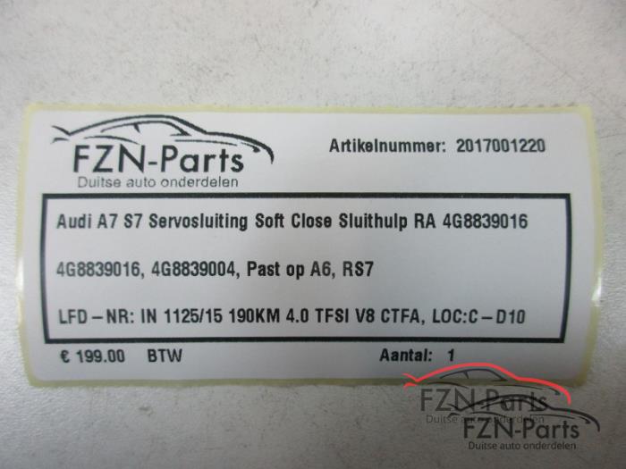 Audi A7 S7 Servosluiting Soft Close Sluithulp Rechtsachter