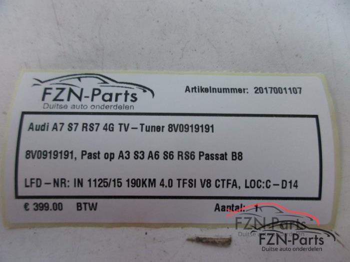 Audi A7 S7 RS7 4G TV-Tuner