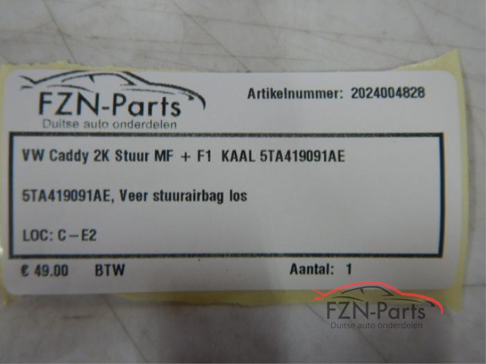 VW Caddy 2K Stuur MF + F1 KAAL