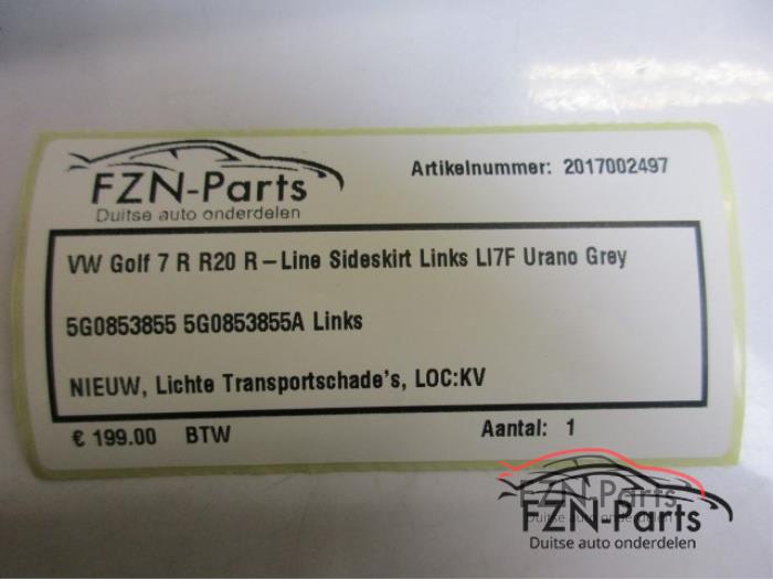 VW Golf 7 R R20 R-Line Sideskirt Links LI7F Urano Grey