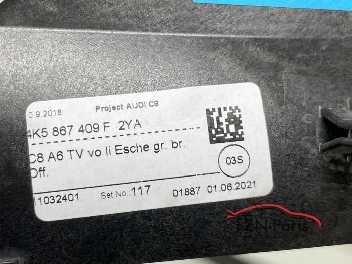 Audi A6 4K C8 Interieurlijsten set Esche graubraun
