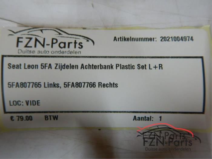 Seat Leon 5FA zijdelen achterbank plastic set L+R