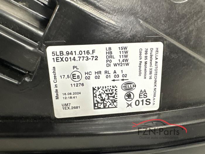 Skoda Enyaq Koplamp Rechts Volled