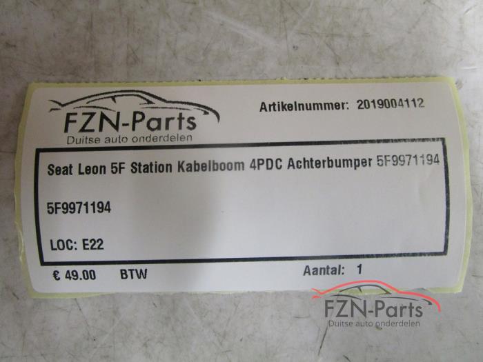 Seat Leon 5F Station Kabelboom 4PDC Achterbumper
