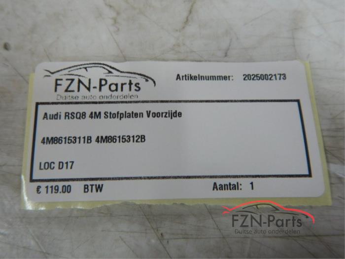 Audi RSQ8 4M Stofplaten voorzijde