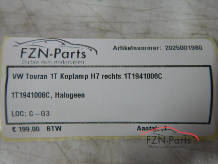 VW Touran 1T Koplamp H7 Rechts