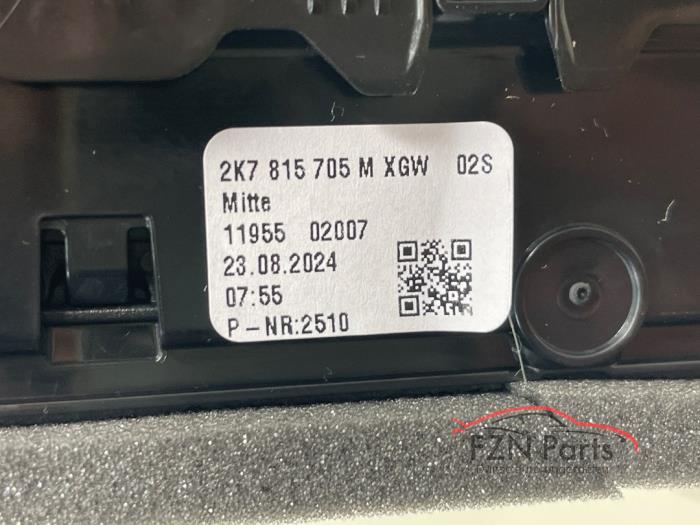VW Caddy 2K7 Luchtrooster Midden