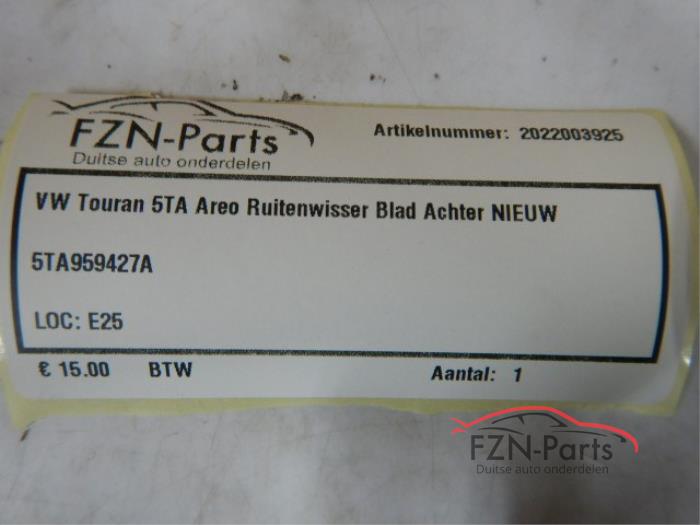 VW Touran 5TA AREO Ruitenwisser blad Achter