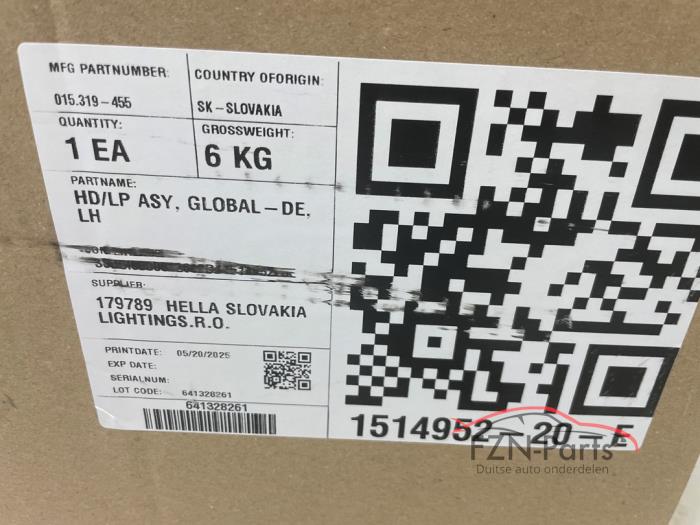 Tesla Model 3 Koplamp volled Links