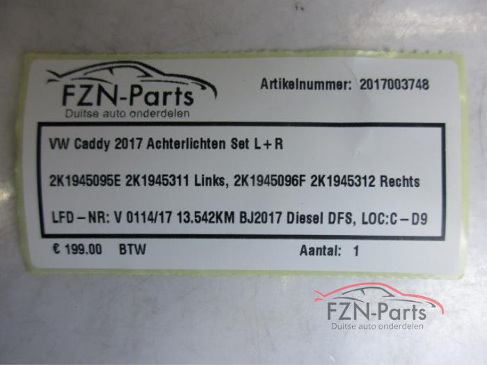 VW Caddy 2017 Achterlichten Set L+R