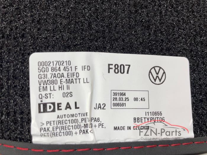 VW Golf 7 Gti mattenset Rode Sticksel