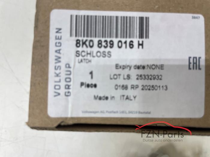 Audi A4 8K Portier deur slot mechaniek Rechts-achter