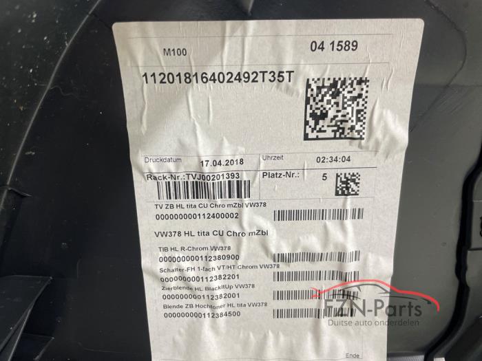 VW Touran 5TA deurpaneel stof rechts-achter
