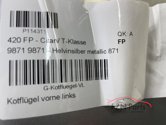 Mercedes-Benz Citan 420 Zijscherm spatscherm Links-voor