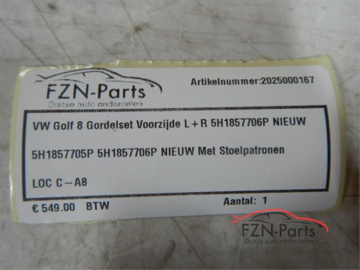 Veiligheidsgordel Set voor Volkswagen Golf (23231143)
