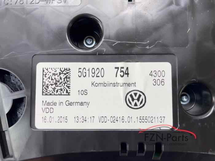 VW Golf 7 GTE Starterset Kilometerteller contactslot + 2 Sleutels