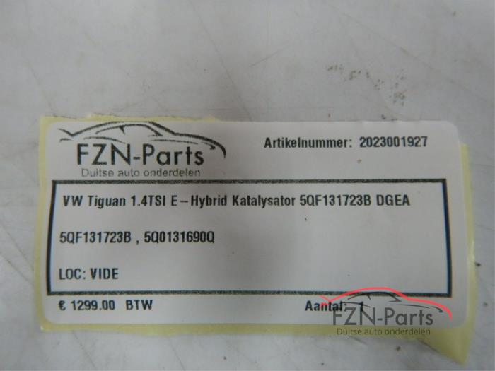 VW Tiguan 5NA 1.4 TSI E-Hybrid katalysator