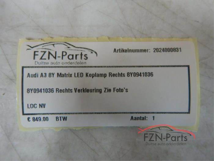 Koplamp rechts Audi A3 (23511145)