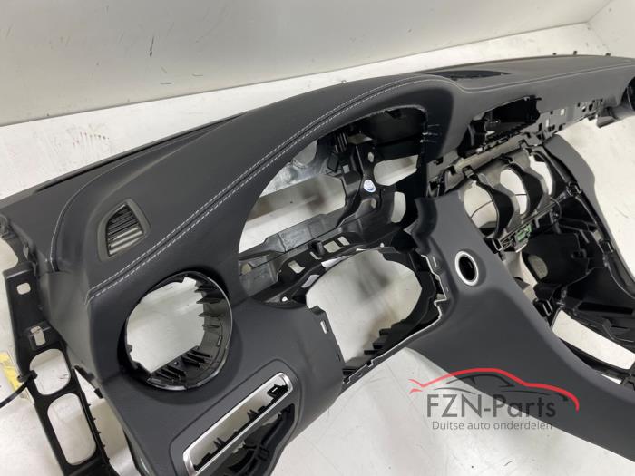 Mercedes-Benz W205 Dashboard Zwart Los Leer Grijs stiksel