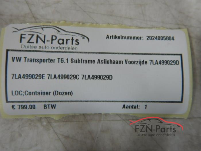 VW Transporter T6.1 Subframe Aslichaam Voorzijde