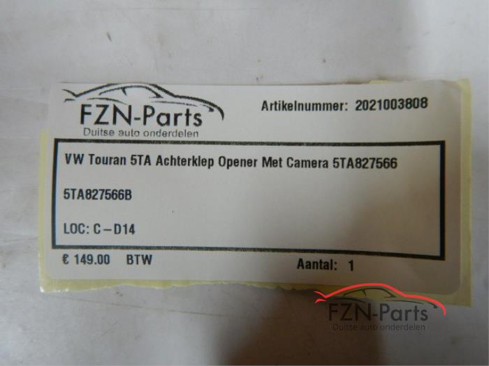 VW Touran 5TA achterklep Opener Met Camera