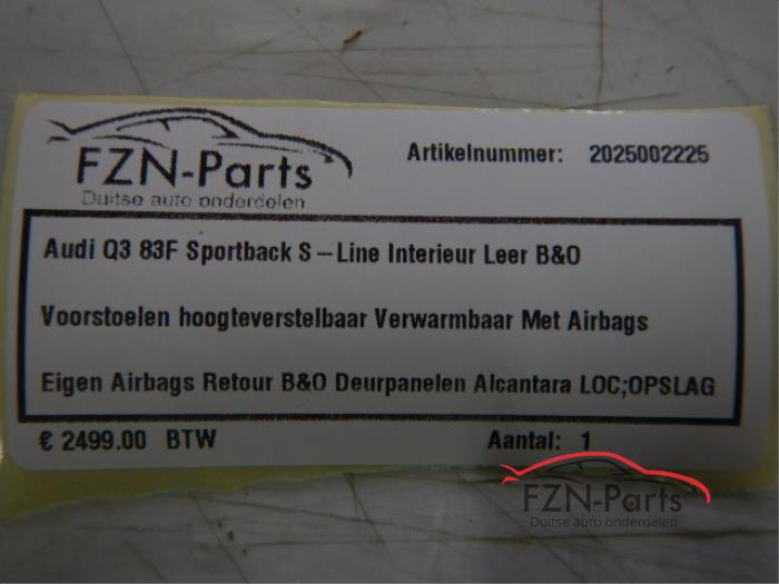 Audi Q3 83F Sportback S-Line Interieur Leer B&O