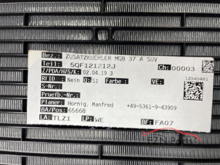 VW Tiguan 5NA R 2.0 Extra Radiateur+houder Links