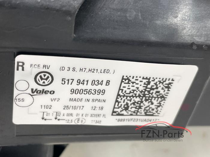 VW Golf Sportsvan Xenon LED Koplamp Rechts Kaal Nieuw