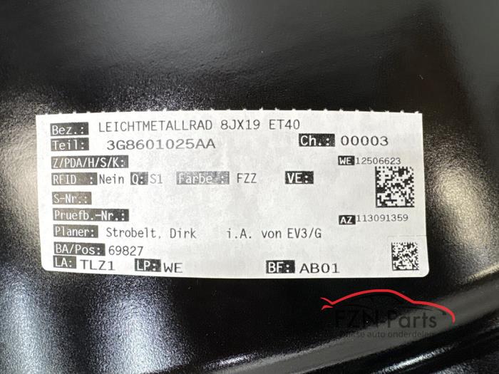 VW Passat B8 Lichtmetalen Velgen set 4x Adelaide 19 inch