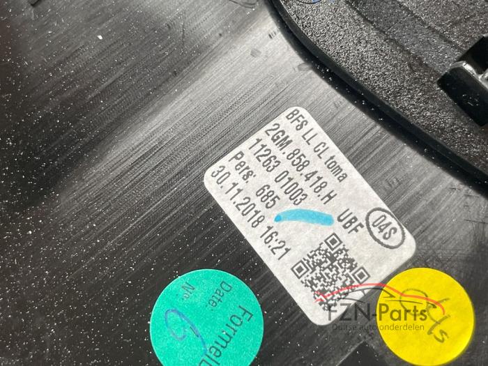 VW T-Cross 2GM Dashboard Inleg met Teller Grijs