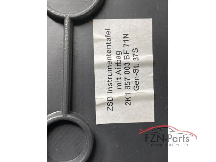 VW Caddy 2K Dashboard los