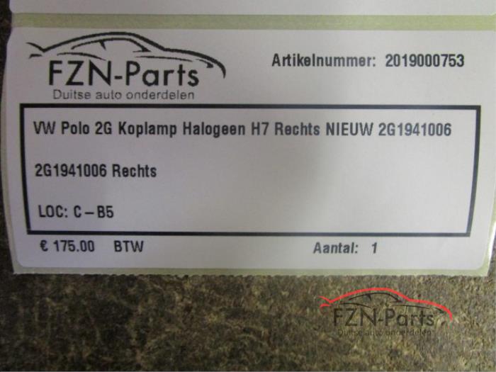 VW Polo 2G Koplamp Halogeen H7 Rechts gebruikt