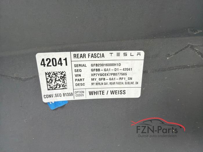 Tesla Model Y Achterbumper Pearl white