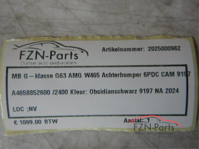 Mercedes-Benz G-Klasse G63 AMG W465 Achterbumper 6PDC CAM 9197