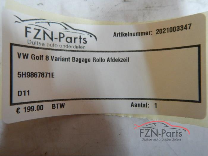 VW Golf 8 Variant Bagage Rollo Afdekzeil