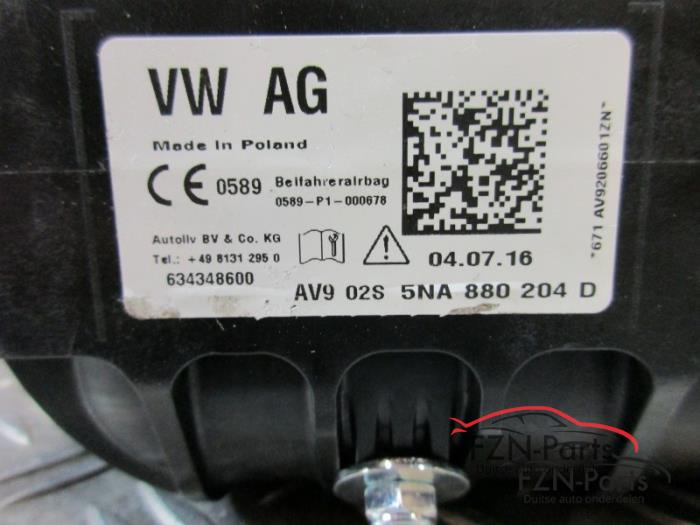 Airbag set + dashboard Volkswagen Golf (22727704)