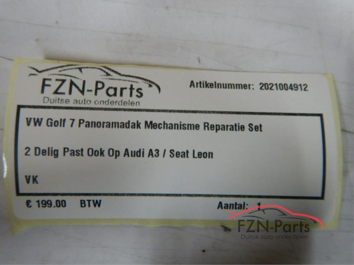 VW Golf 7 Panoramadak Pano mechanisme reparatie set 2 delig