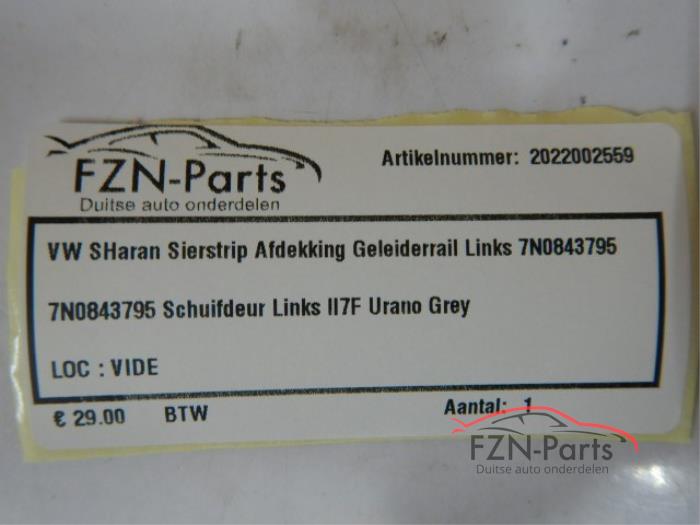 VW Sharan Sierstrip Afdekking Geleiderrail Links