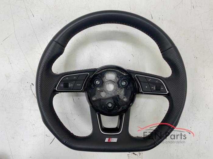 Audi A4 A5 8W Stuur S-Line MF+F1+VIEW Leer rood Stiksel