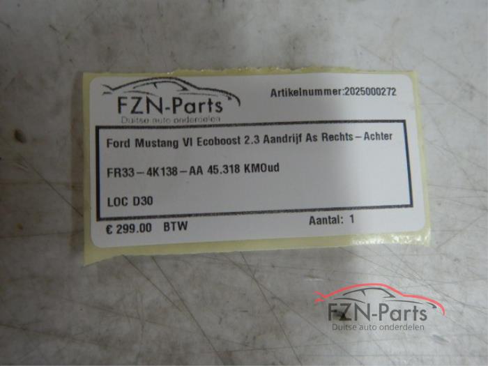 Ford Mustang VI Ecoboost 2.3 Aandrijf As Rechts - Achter