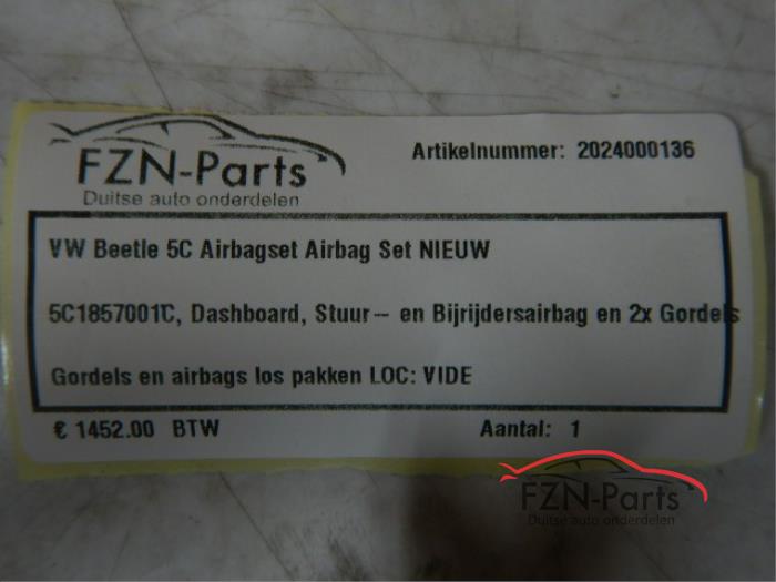 VW Beetle 5C Airbagset Airbag Set