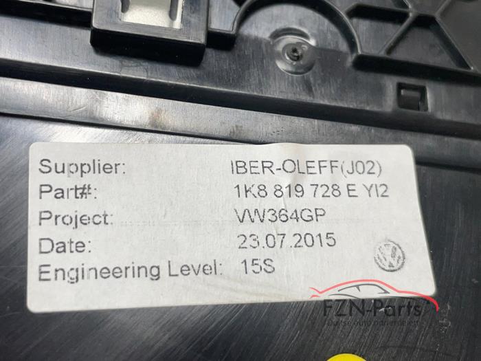 VW Scirocco 1k8 Dashboard inleg sierlijst hoogglans zwart