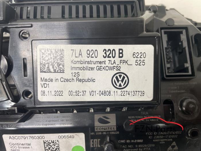 VW Transporter T6.1 7LA Digitale kilometerteller Virtual cockpit