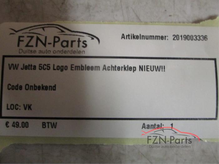 VW Jetta 5C5 Embleem Achterklep