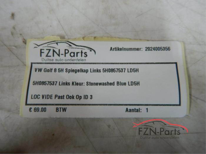 VW Golf 8 5H Spiegelkap Links