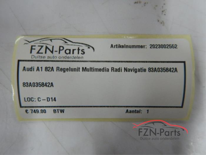 Audi A1 82A Regelunit Multimedia Radio Navigatie