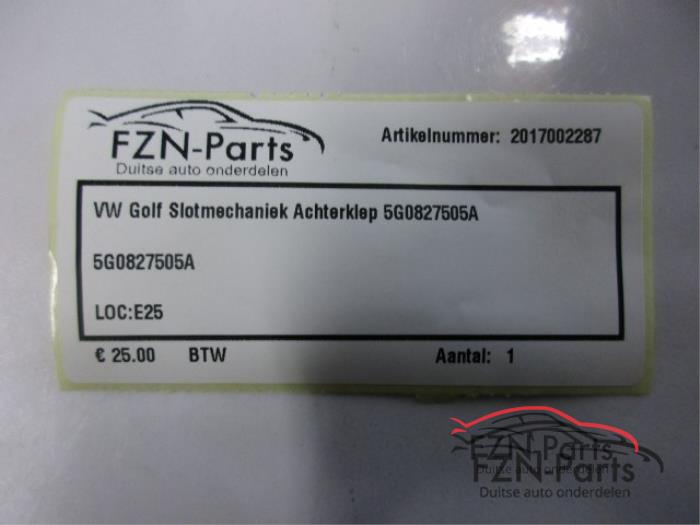 VW Golf 7 Slotmechaniek Achterklep