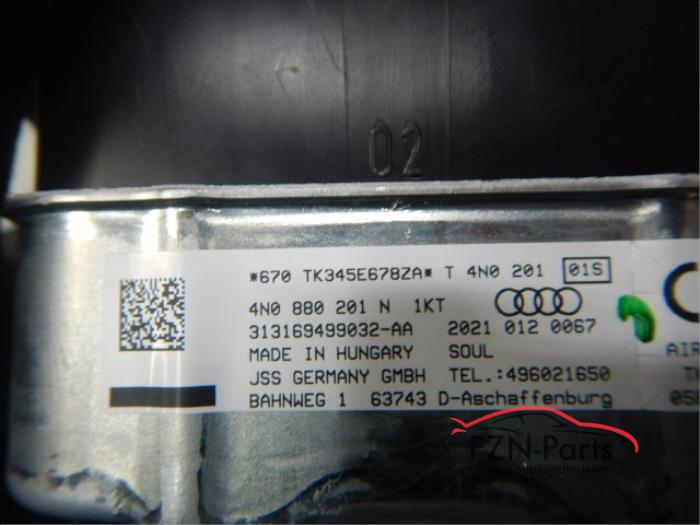 Audi A6 A7 A8 4K 4N Stuurairbag Leer Zwart Stiksel