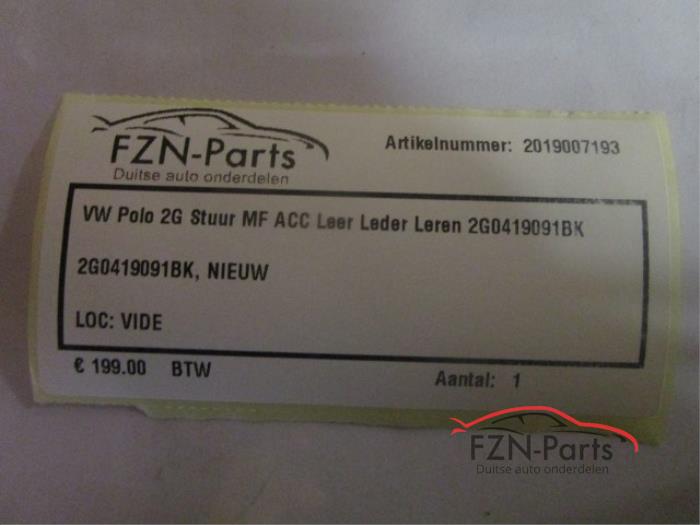 VW Polo 2G Stuur MF ACC Leer Leder Leren