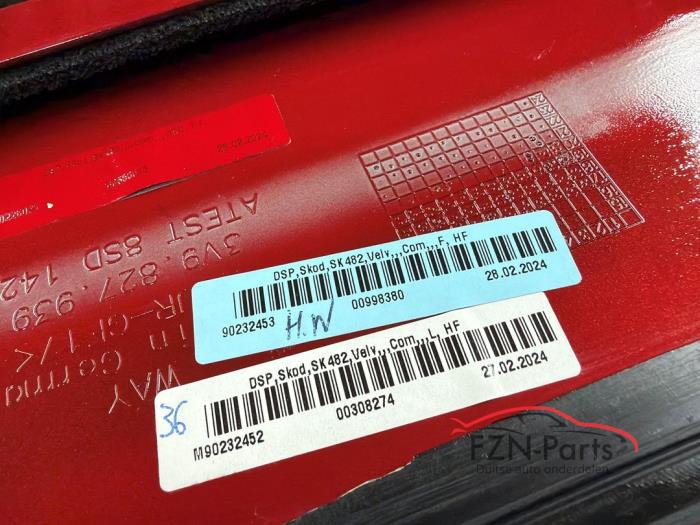 Skoda superb 3V9 Achterklep spoiler Rood